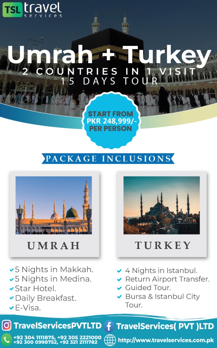 15 DAYS UMRAH + TURKEY PACKAGE